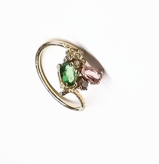 Anello Soprana Donna in Oro bianco Tsavorite ANGTS13X12 - ANGTS13X12